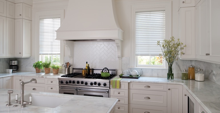 Minneapolis kitchen white blinds